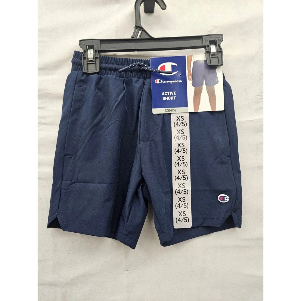 Champion Boys Athletic Shorts Blue Polyester Workout Size XS‎ 4/5
